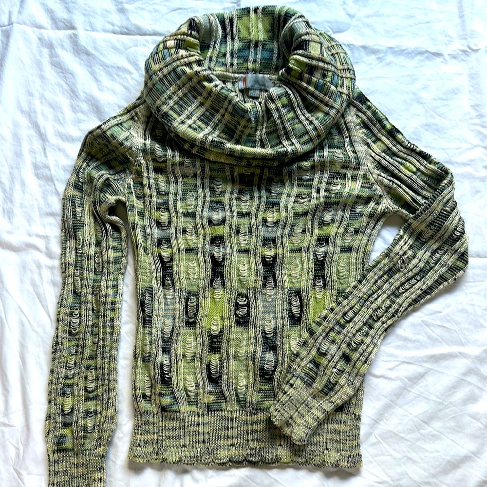 Missoni cowl neck sweater, can be also worn off the shoulders.